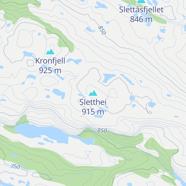 Map of Sletthei