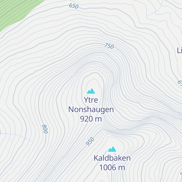 Map of Ytre Nonshaugen