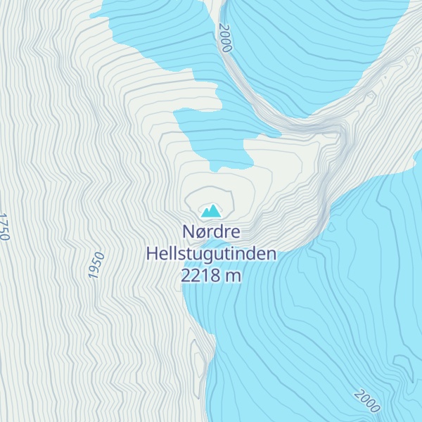 Map of Nørdre Hellstugutinden