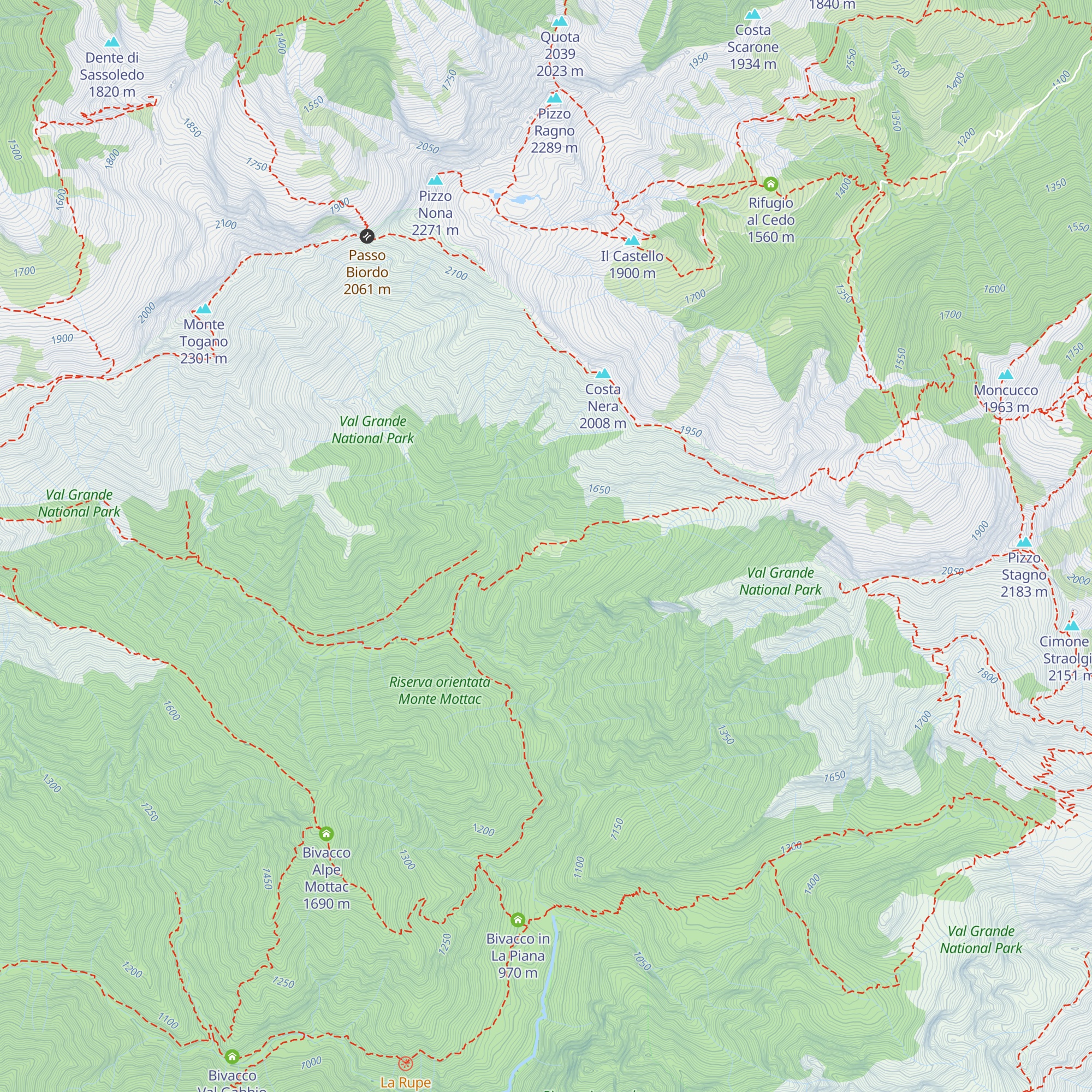Bivacco Alpe Vald di Sopra map