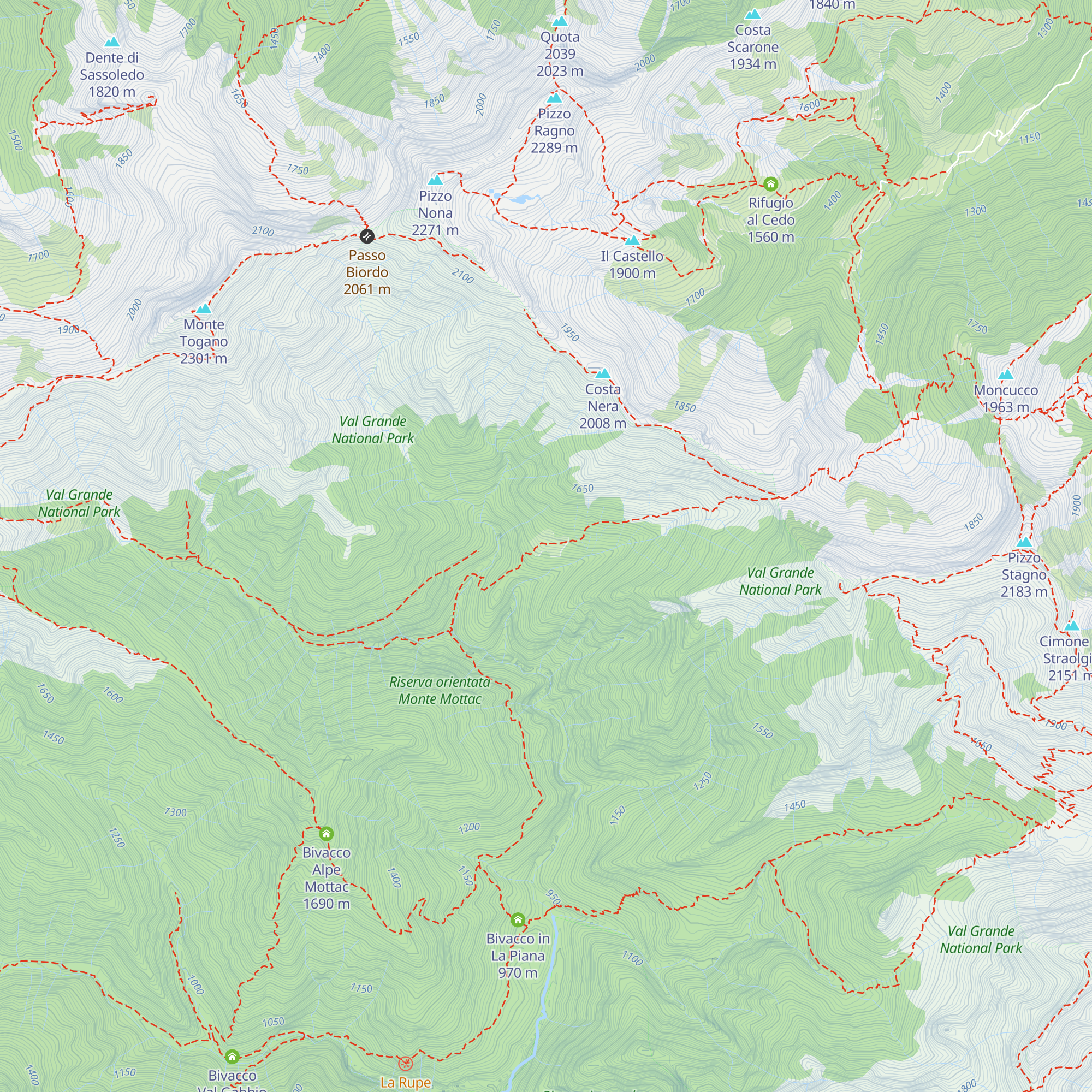 Bivacco Alpe Vald di Sopra map