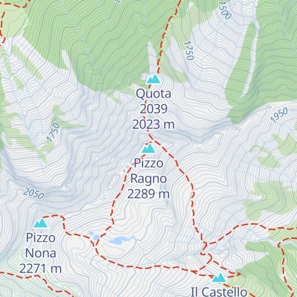 Map of Pizzo Ragno