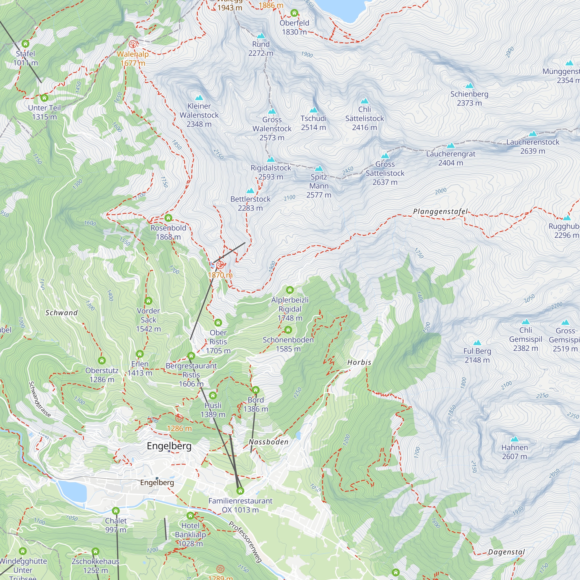 Älplerbeizli Rigidal map