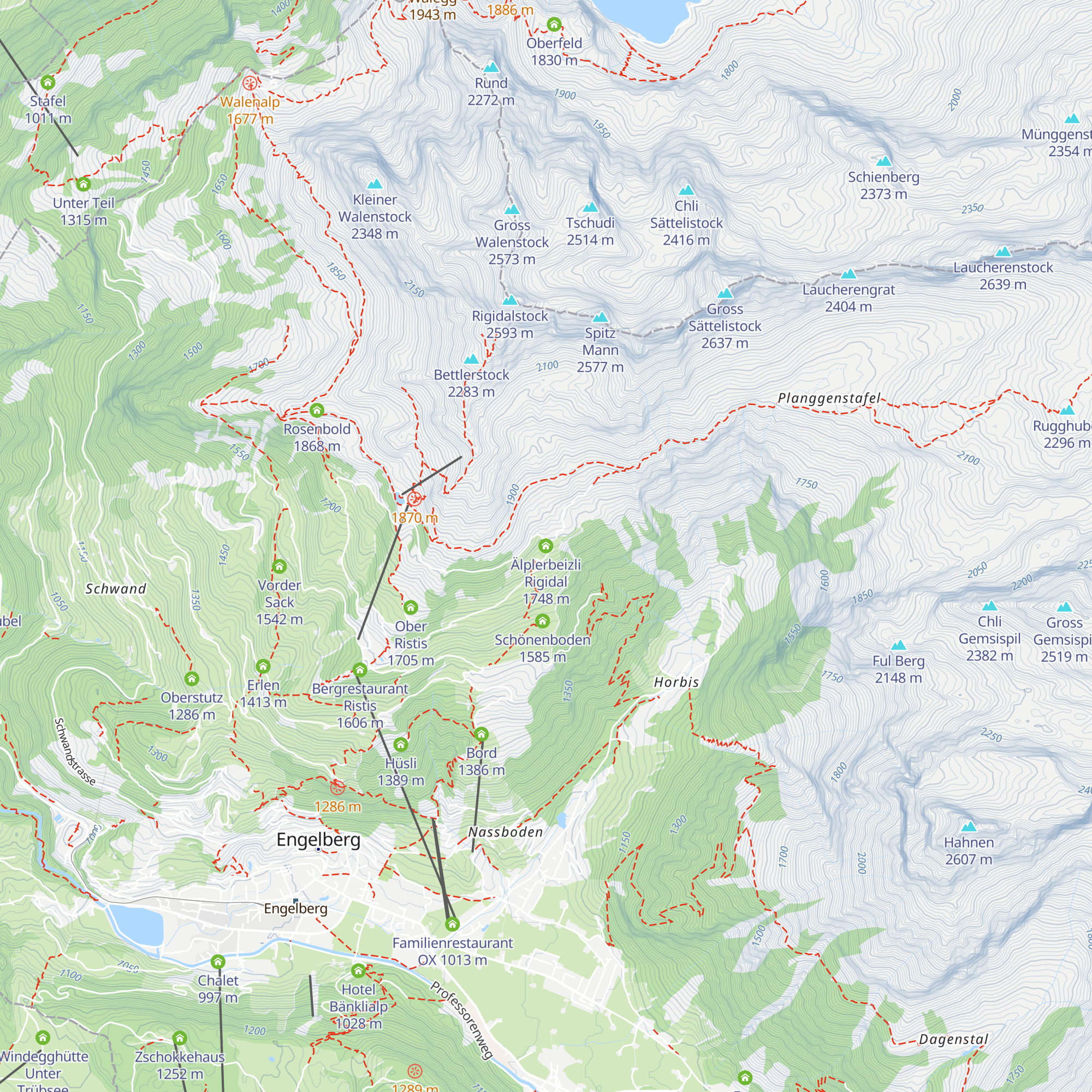 Älplerbeizli Rigidal map