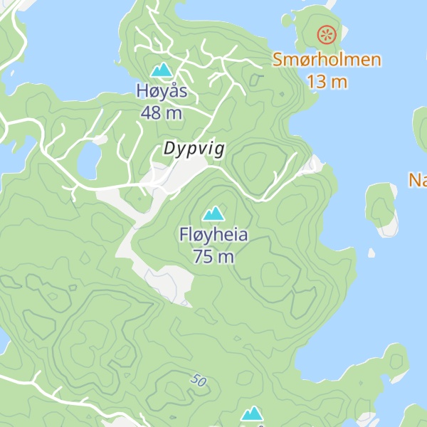 Map of Fløyheia