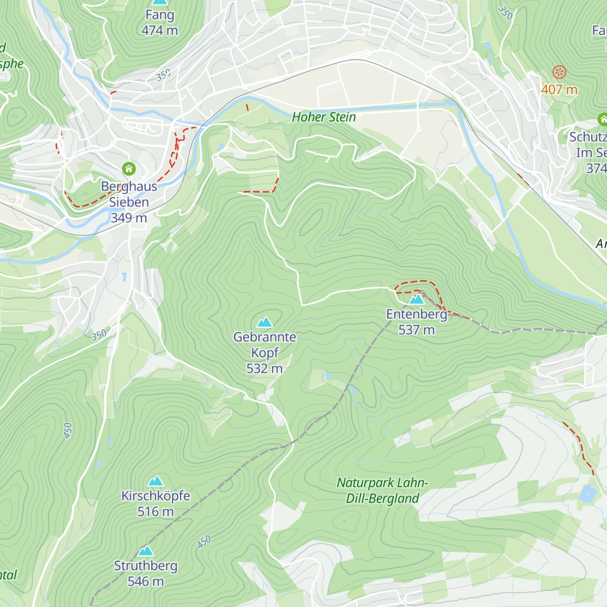 Hugo Kracht Hütte map