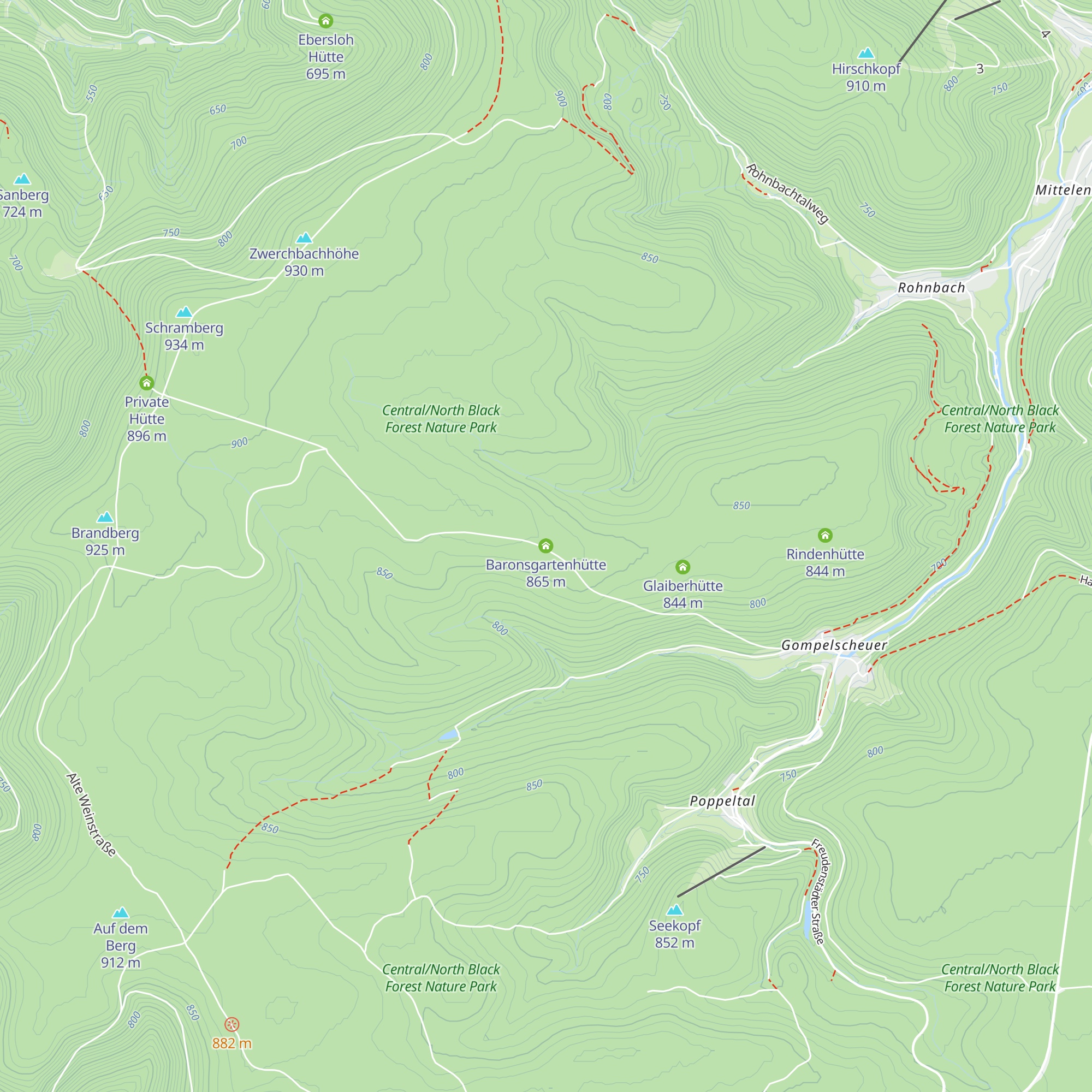 Baronsgartenhütte map