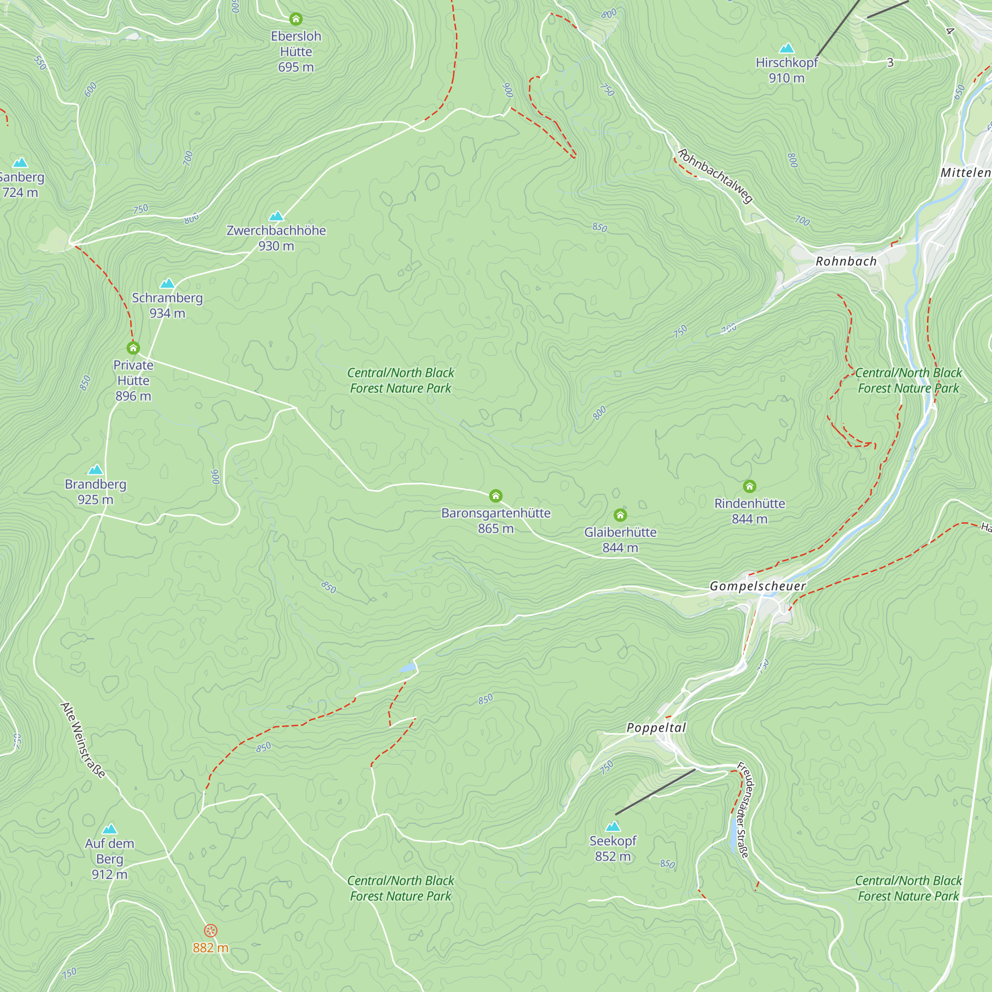 Baronsgartenhütte map