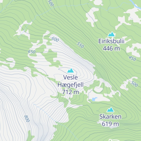 Map of Vesle Hægefjell