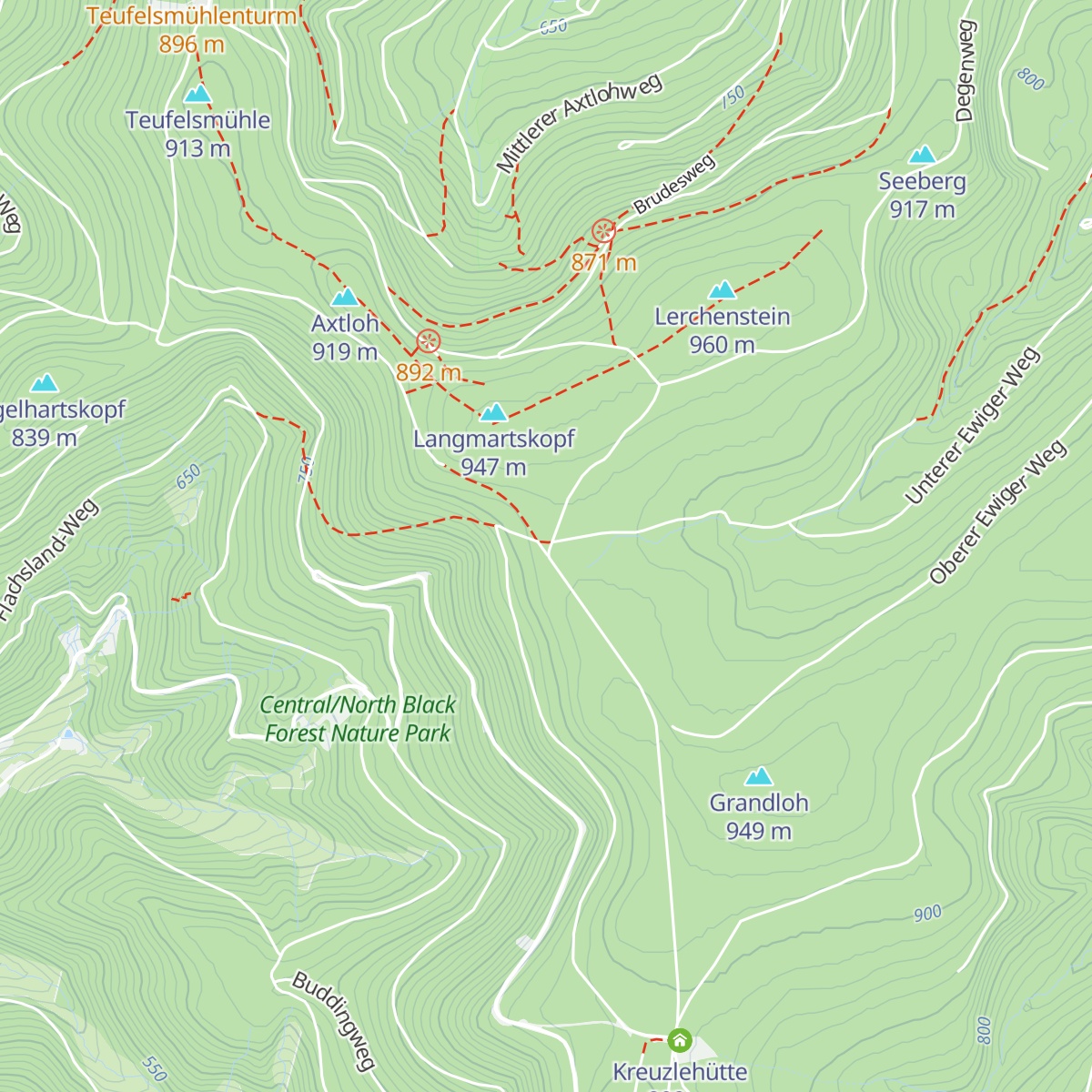 Langmartskopfhütte map