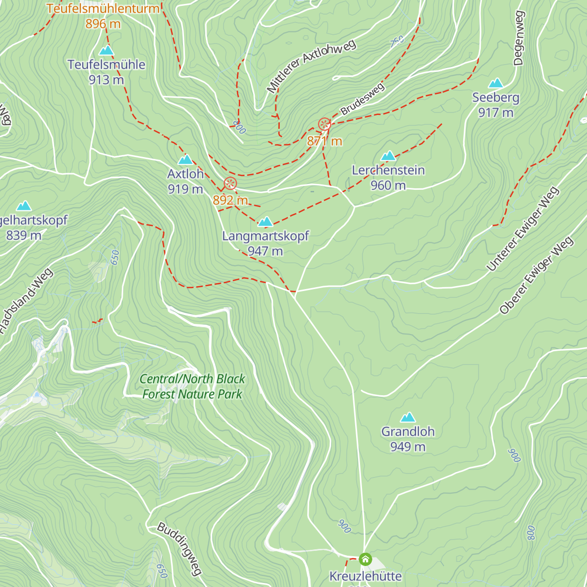 Langmartskopfhütte map