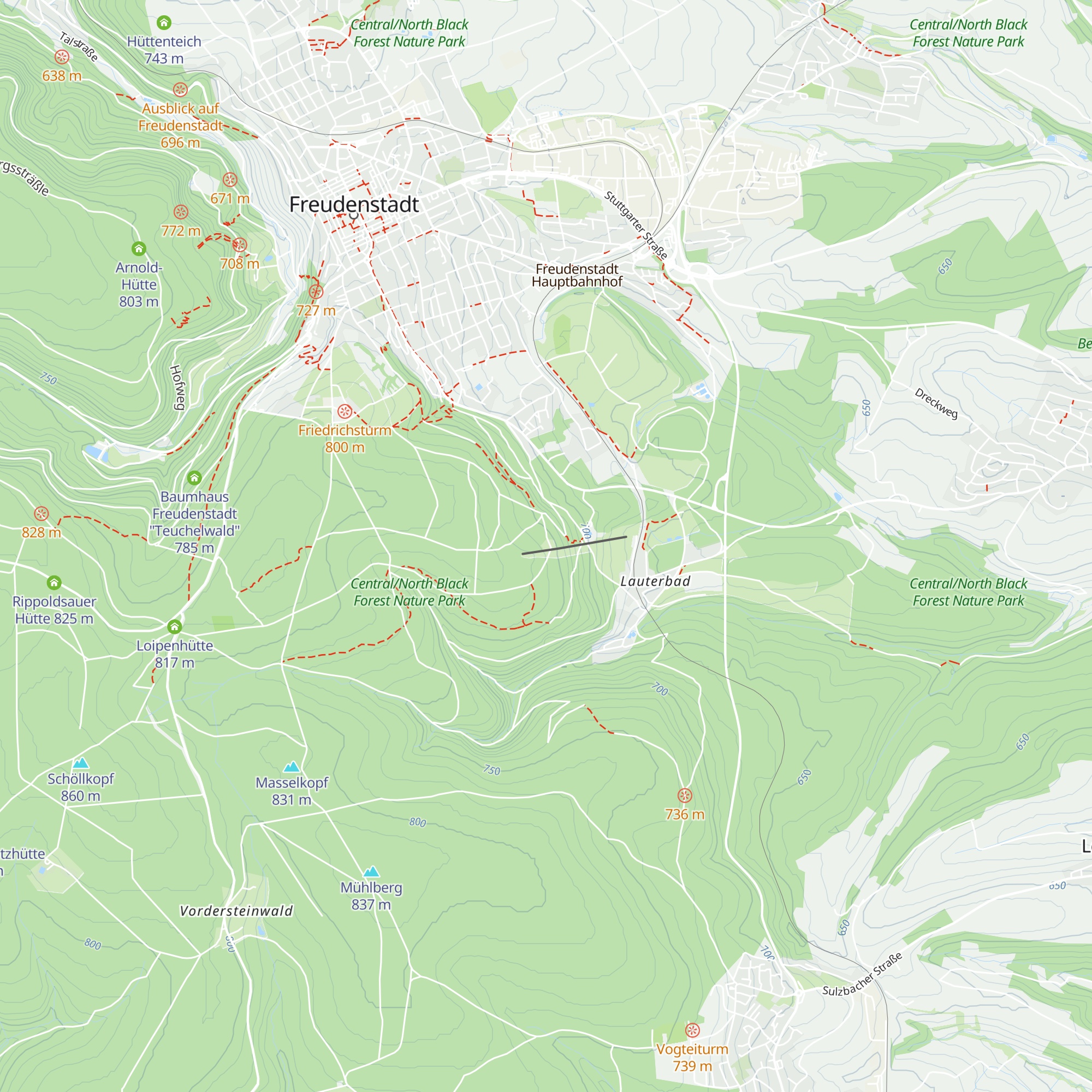 Berghütte Lauterbad map