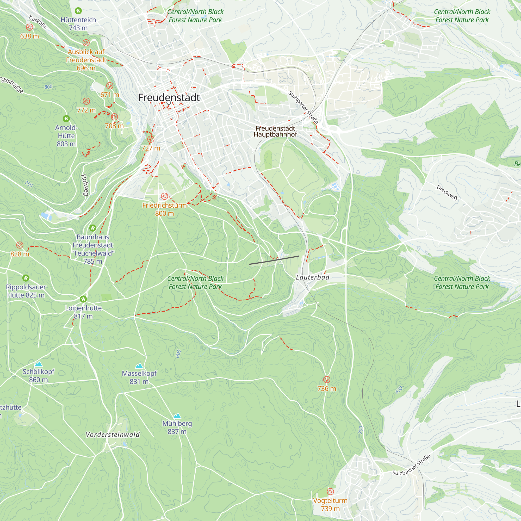 Berghütte Lauterbad map