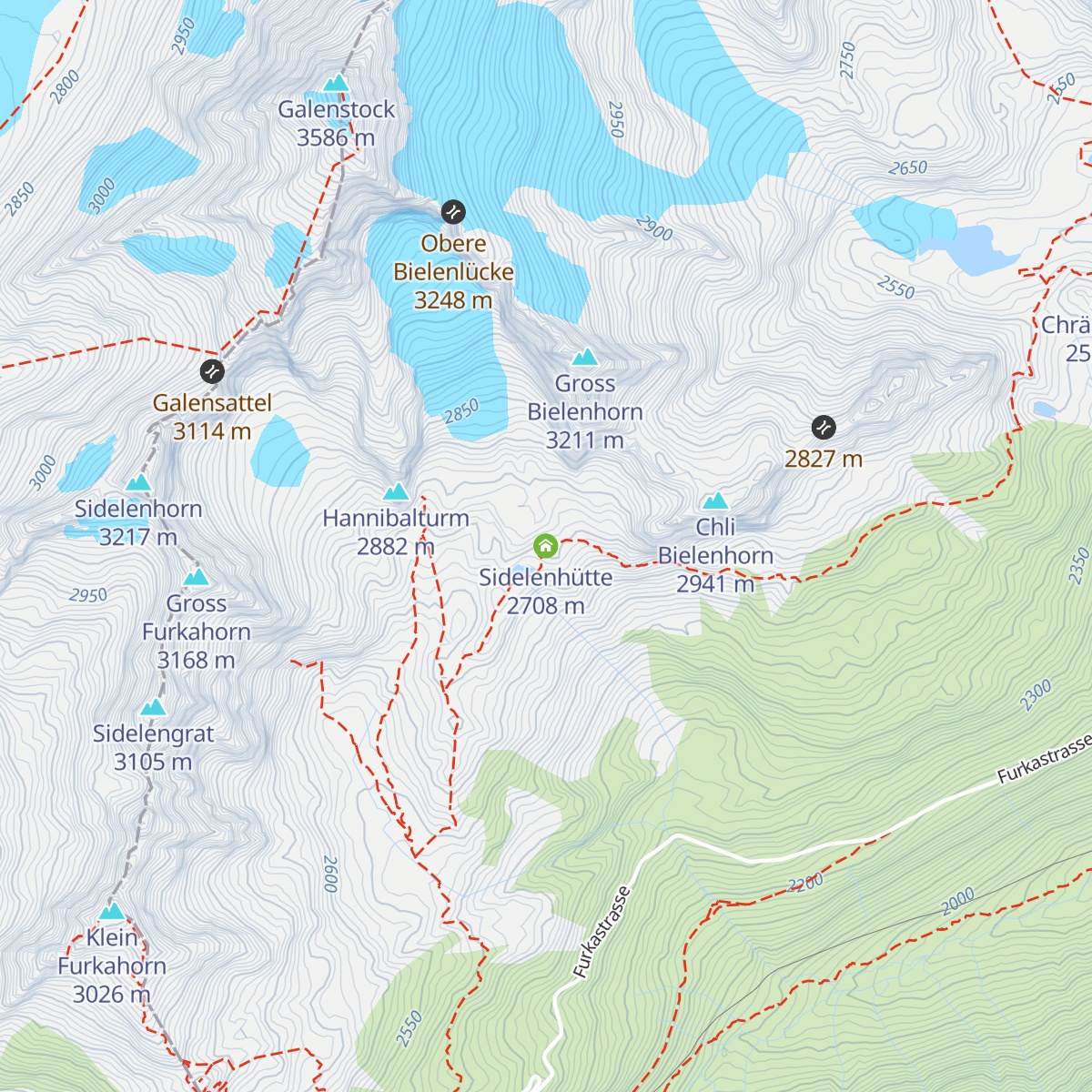 Sidelenhütte map