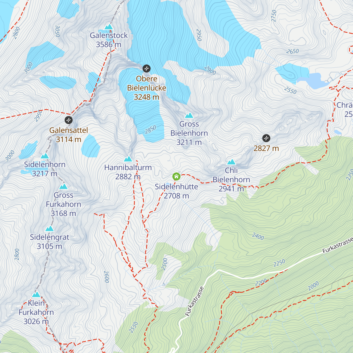 Sidelenhütte map