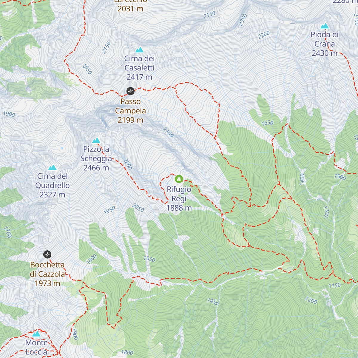 Rifugio Regi map