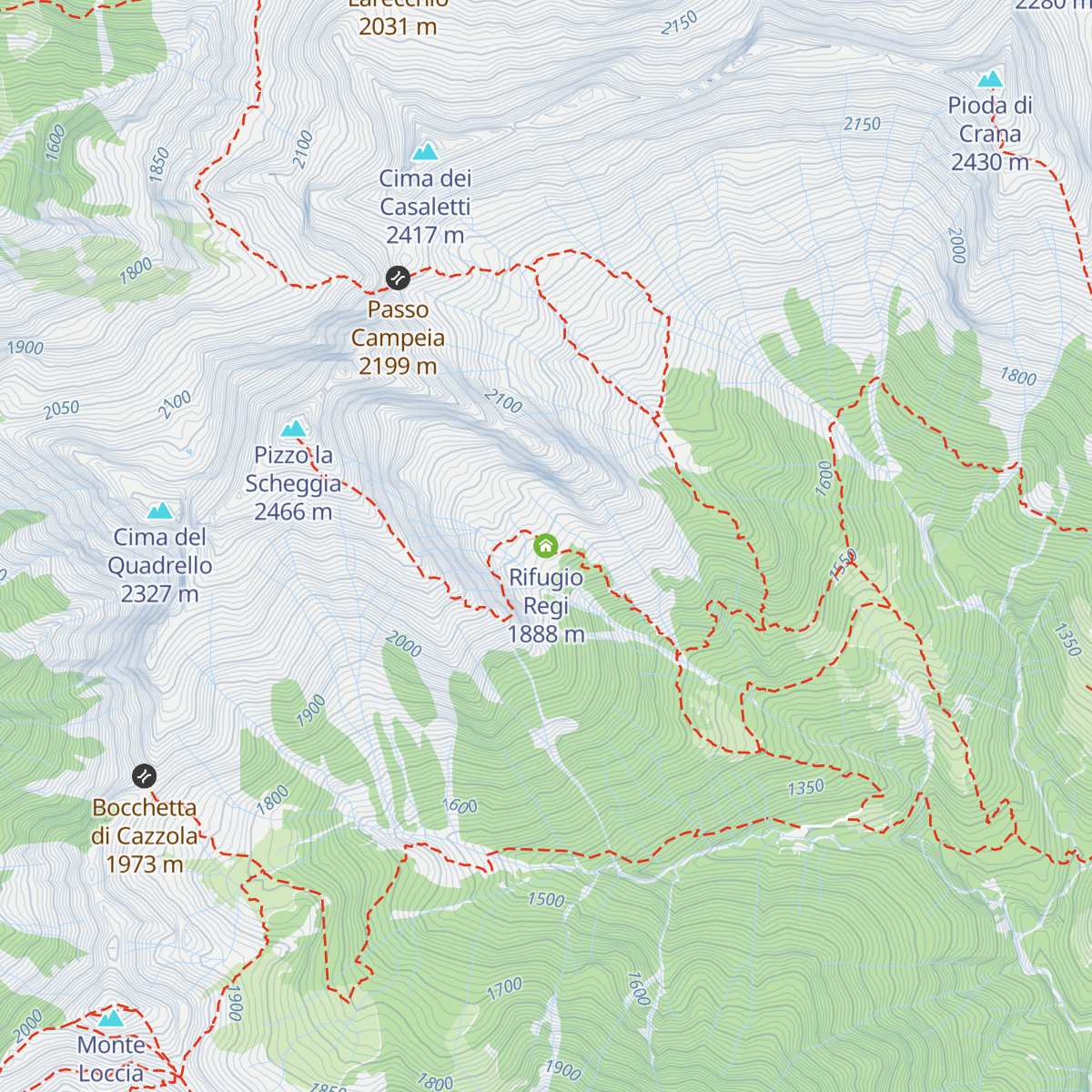 Rifugio Regi map