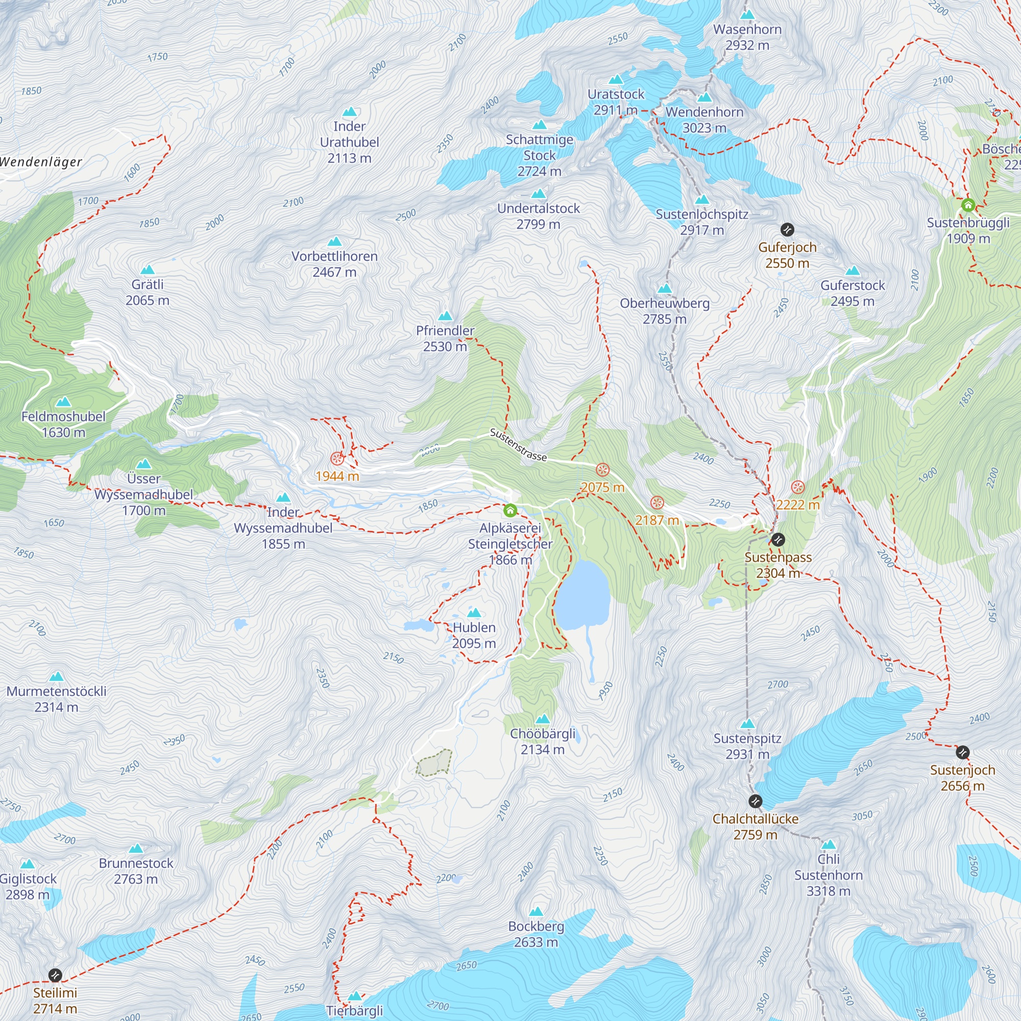 Alpkäserei Steingletscher map