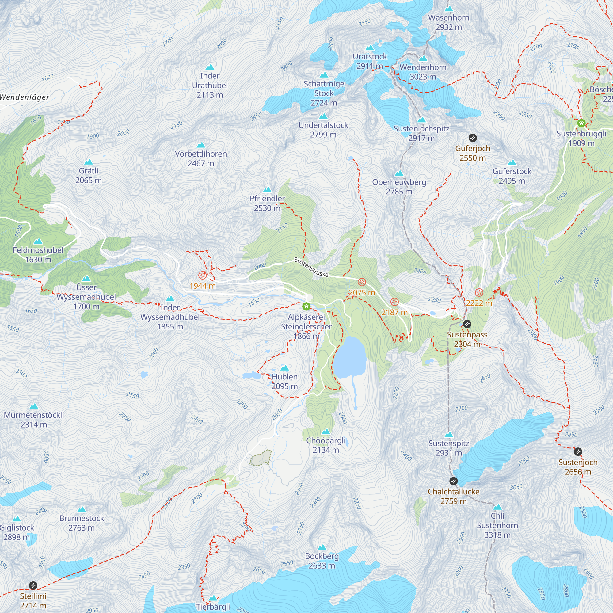 Alpkäserei Steingletscher map