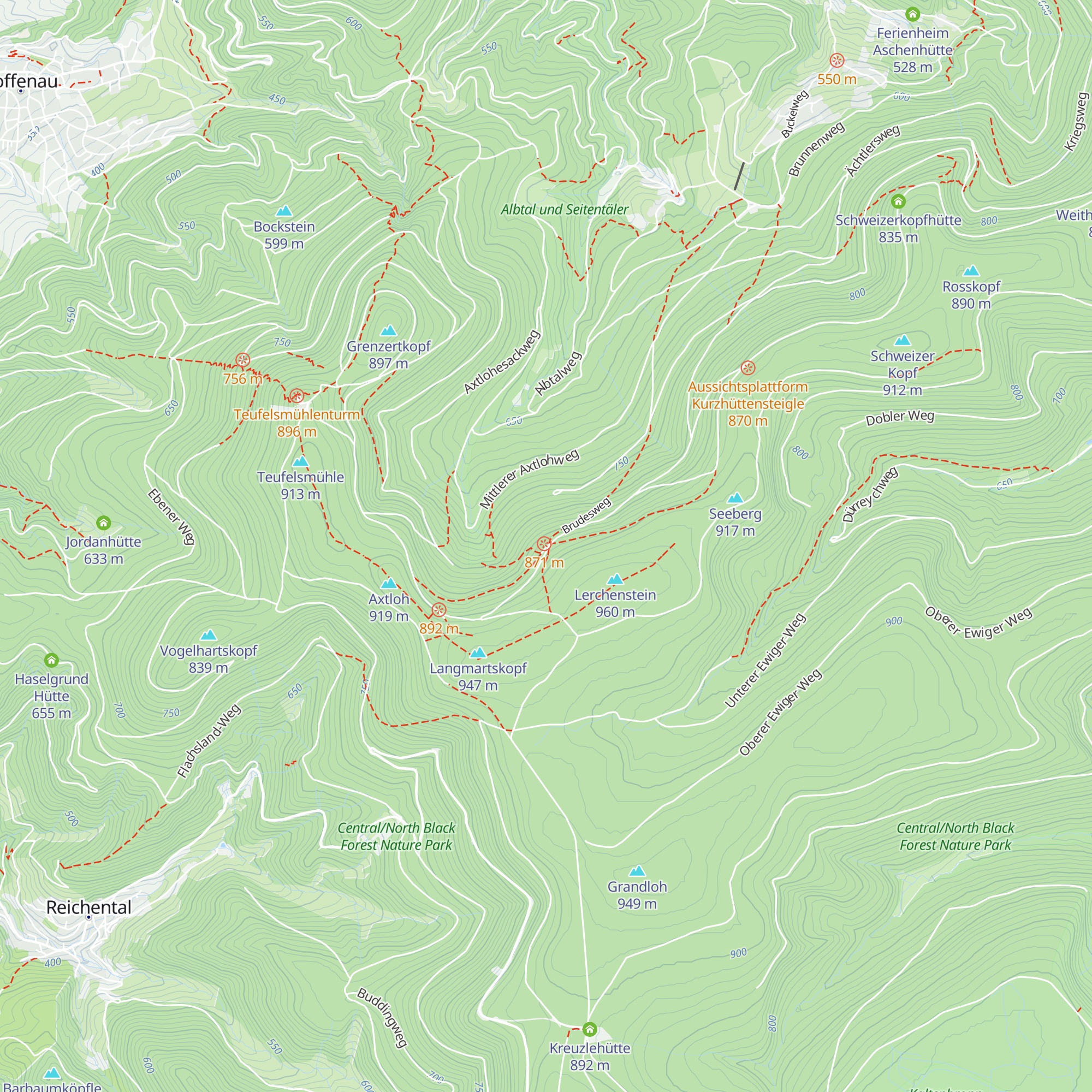 Hahnenfalzhütte map