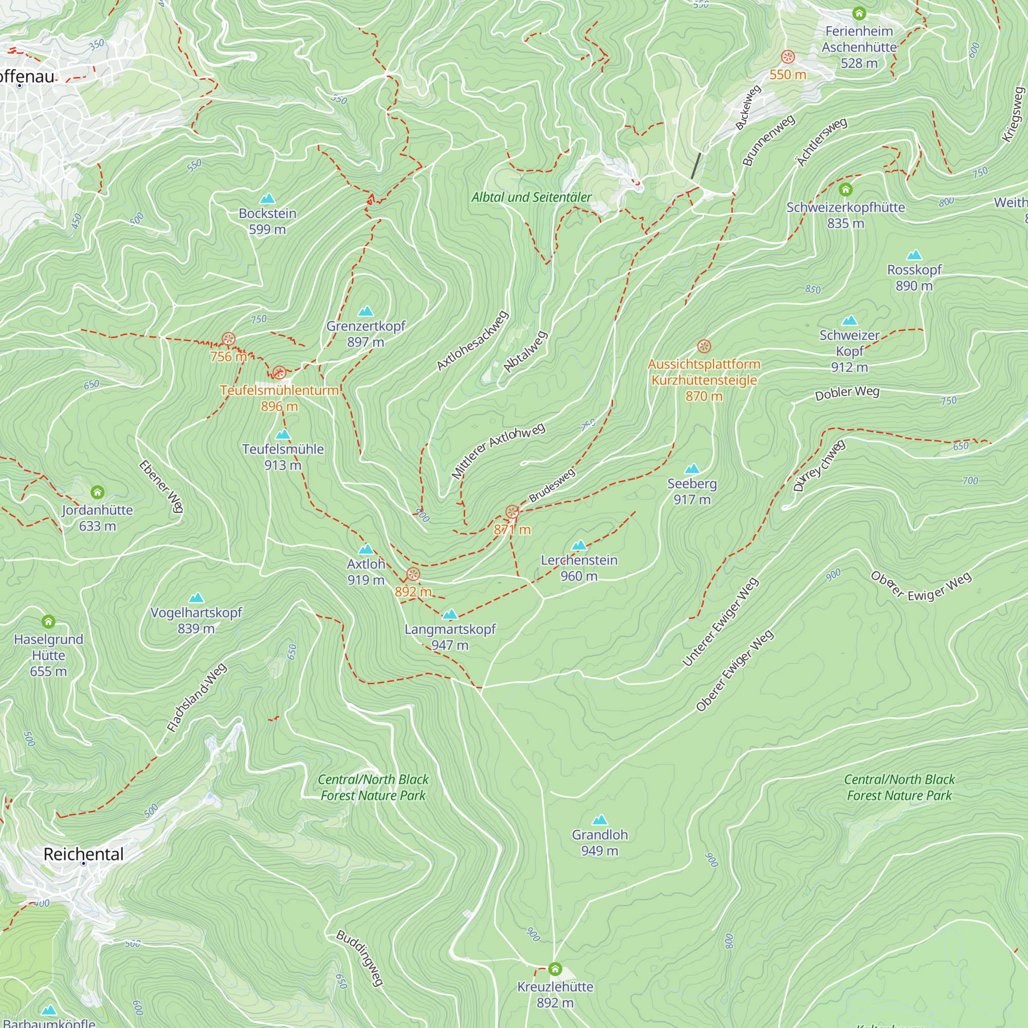 Hahnenfalzhütte map