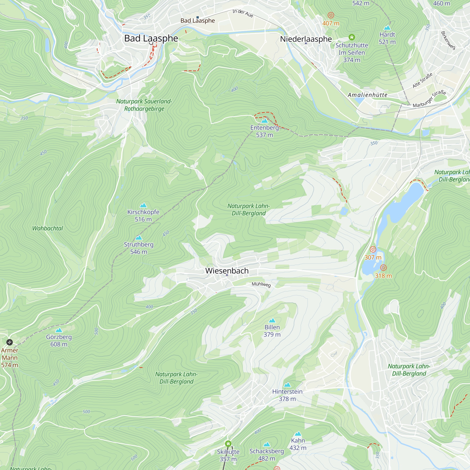 Schutzhütte Wiesenbach map