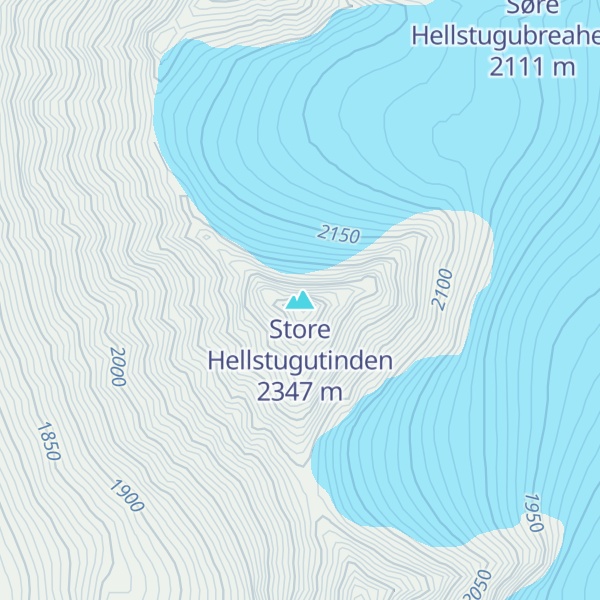 Map of Store Hellstugutinden