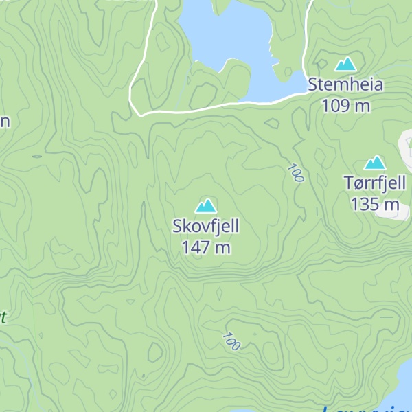Map of Skovfjell