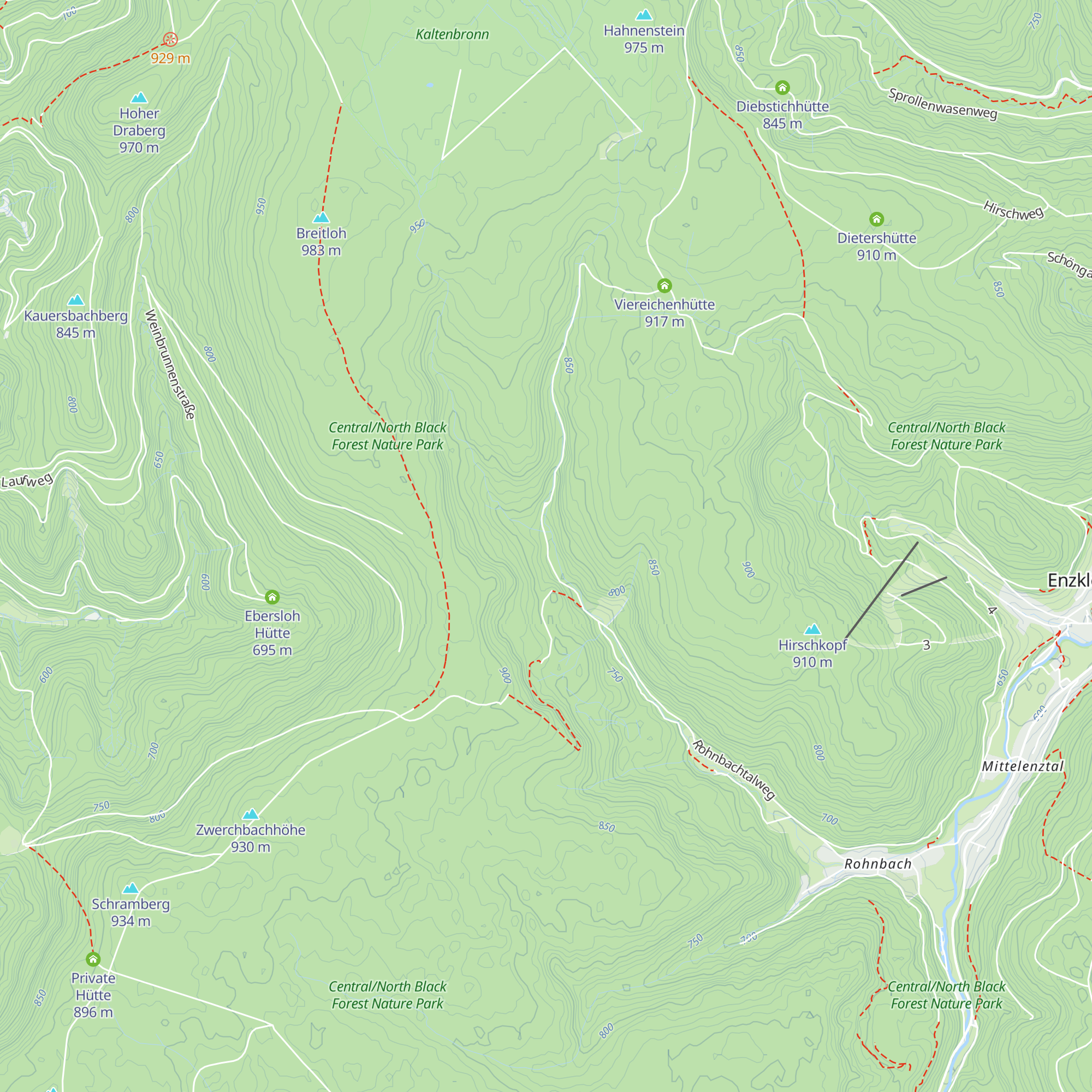 Hirschbrunnenhütte map