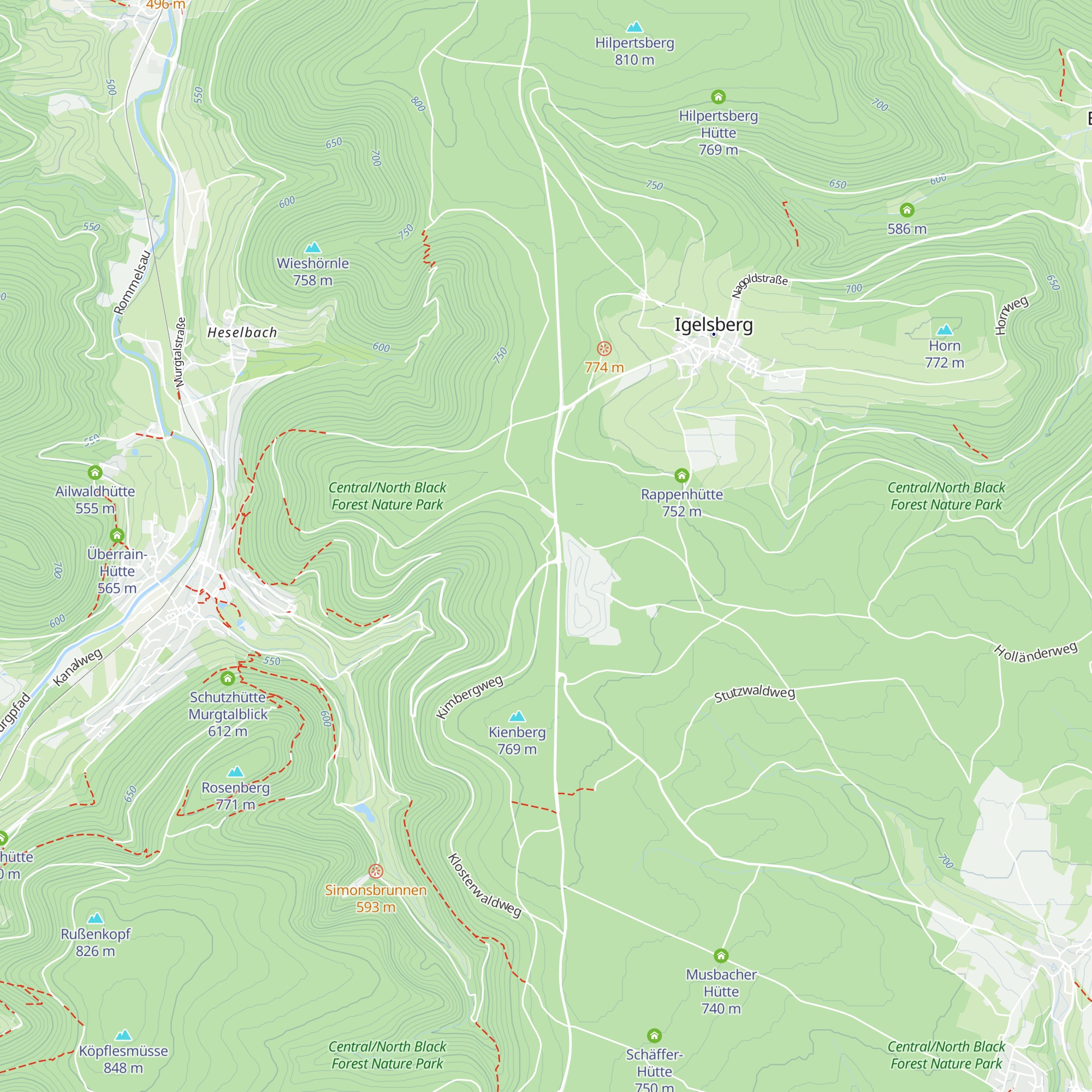 Eichbrönnle-Hütte map