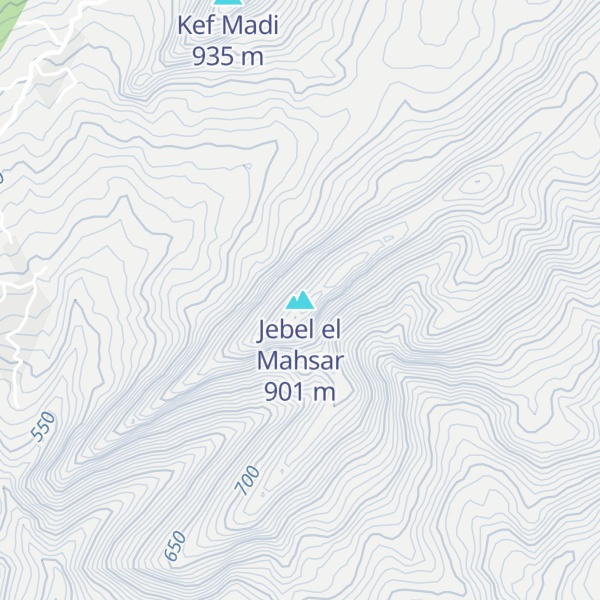 Map of Jebel el Mahsar