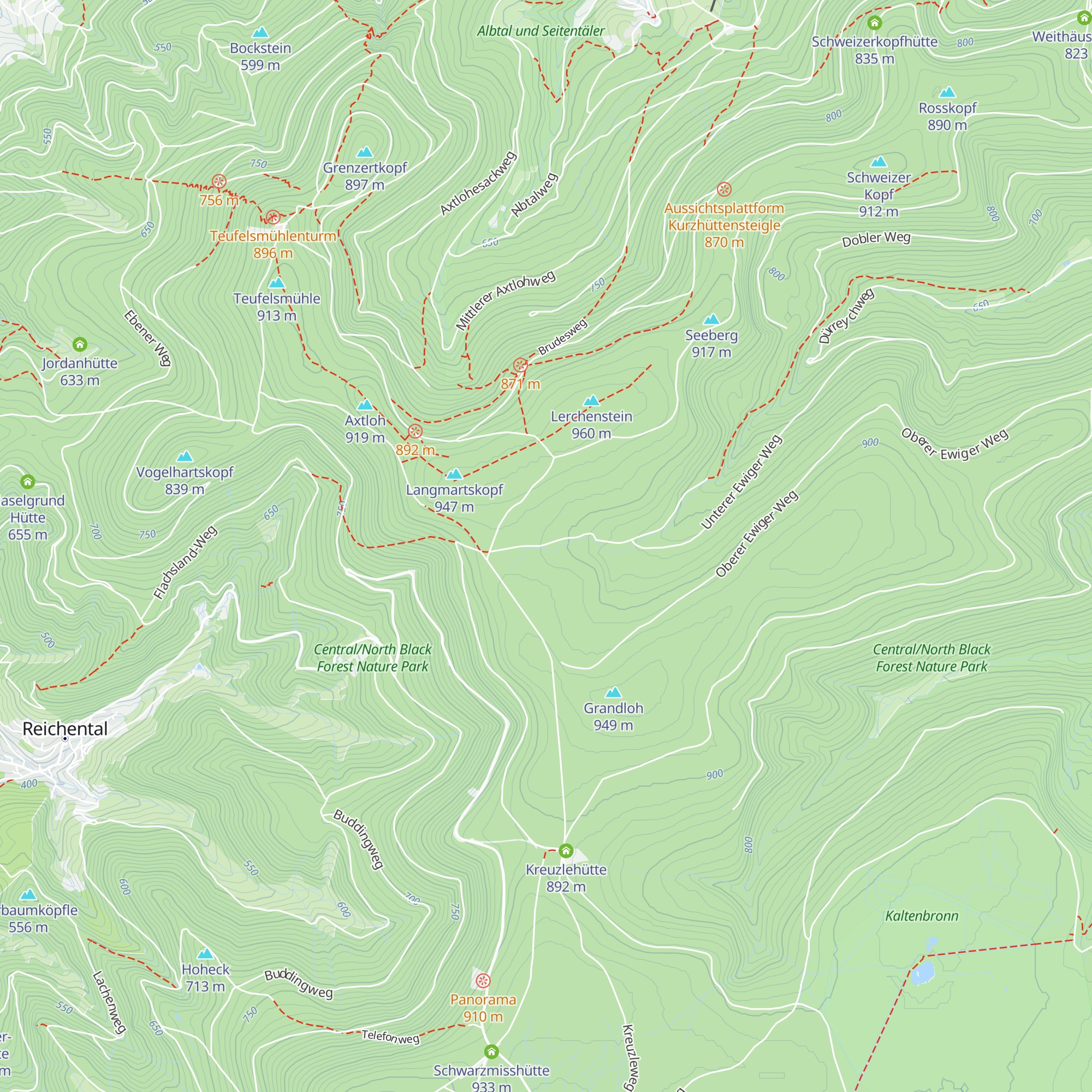 Lerchenstein Hütte map
