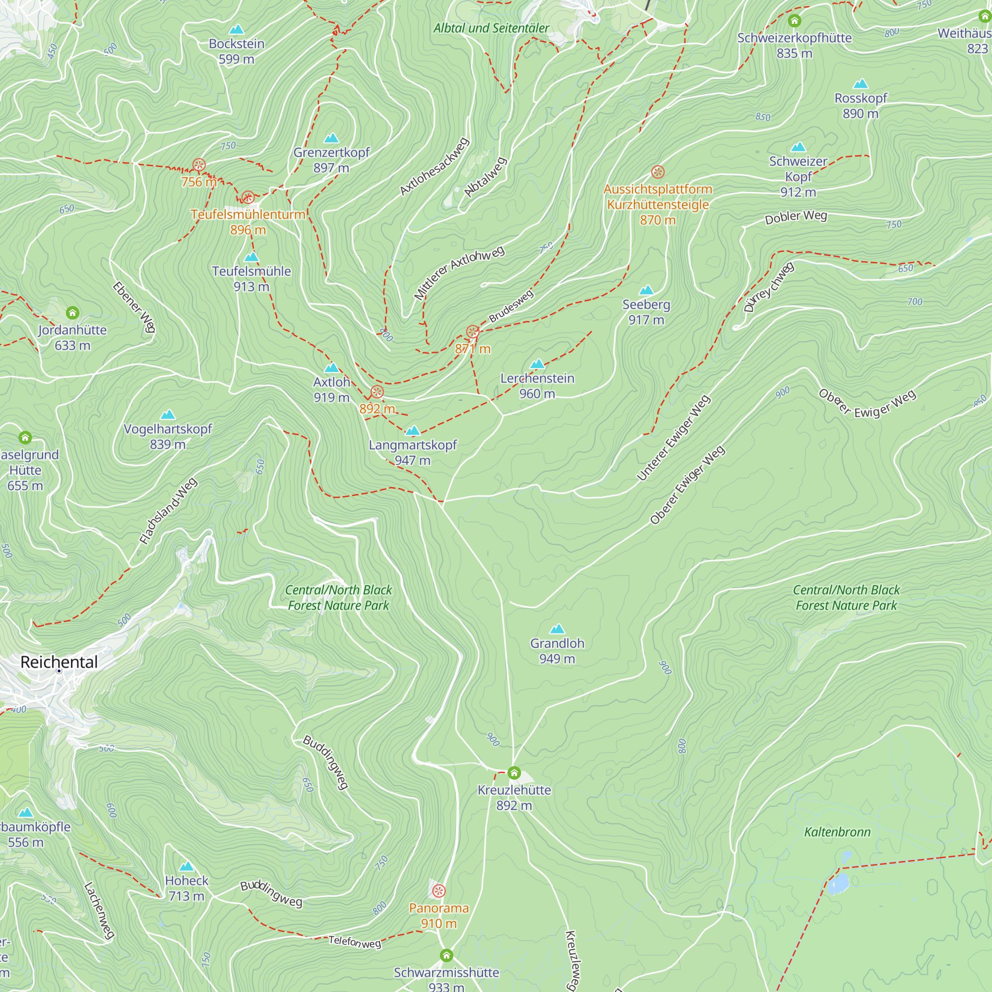 Lerchenstein Hütte map