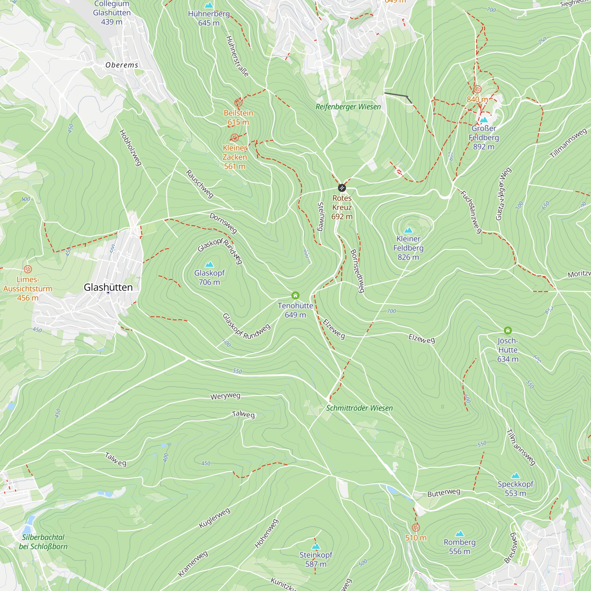 Tenohütte map