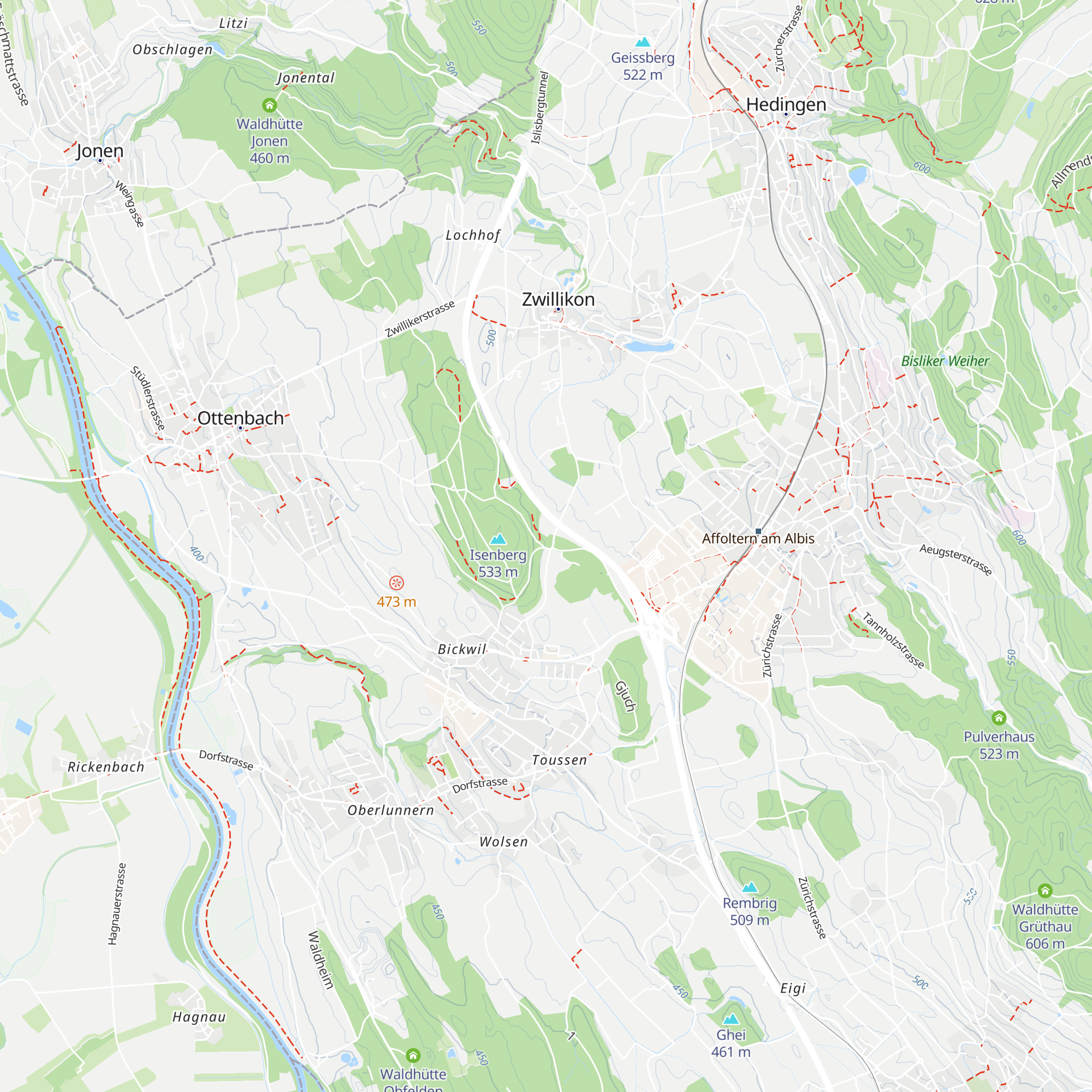 Hündelerhütte map