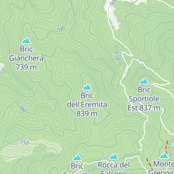 Map of Bric dell'Eremita