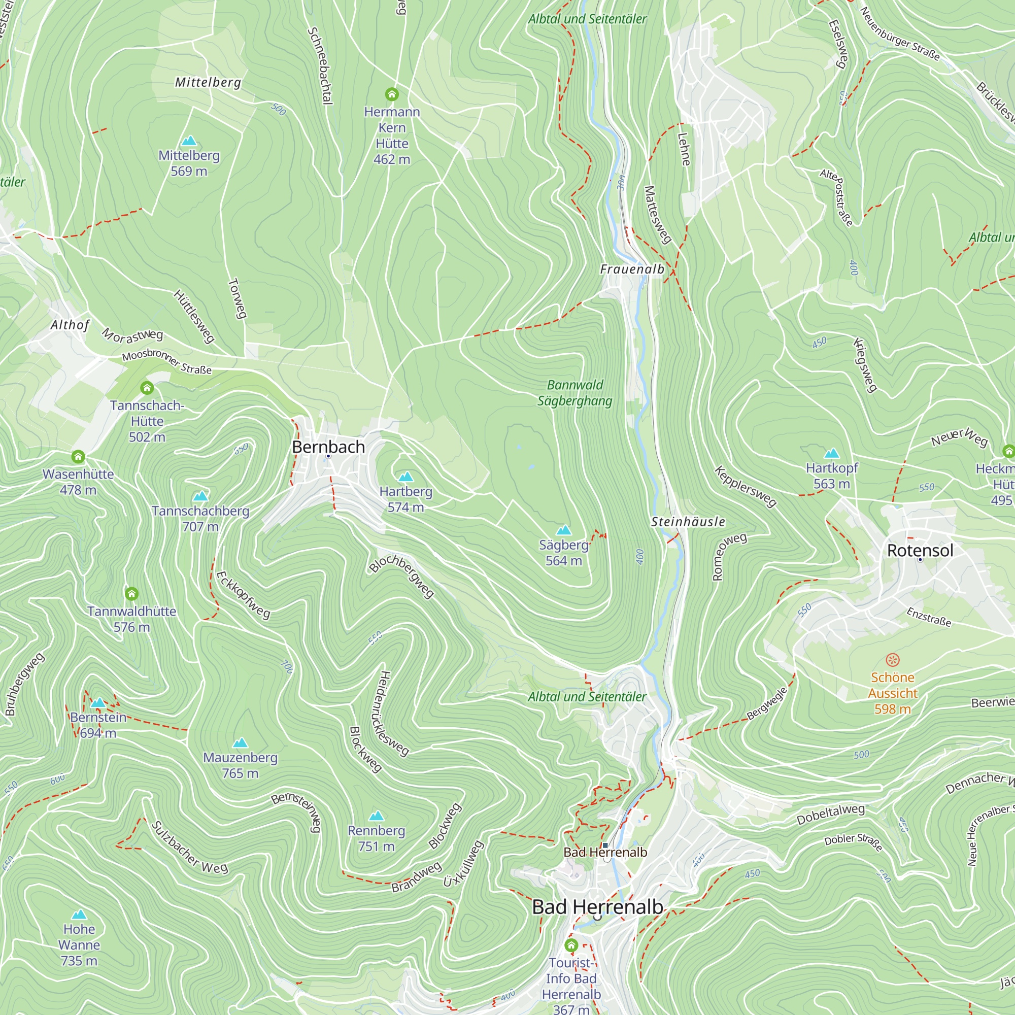 Hardtberg Hütte map