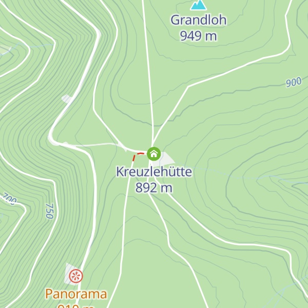 Map of Kreuzlehütte