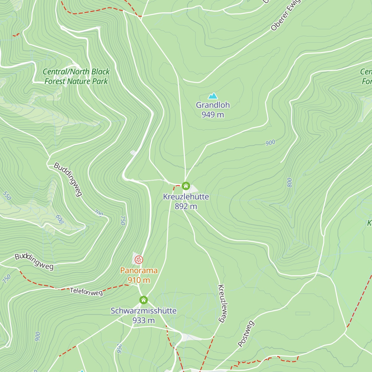 Kreuzlehütte map
