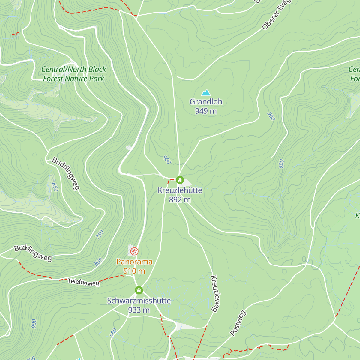 Kreuzlehütte map