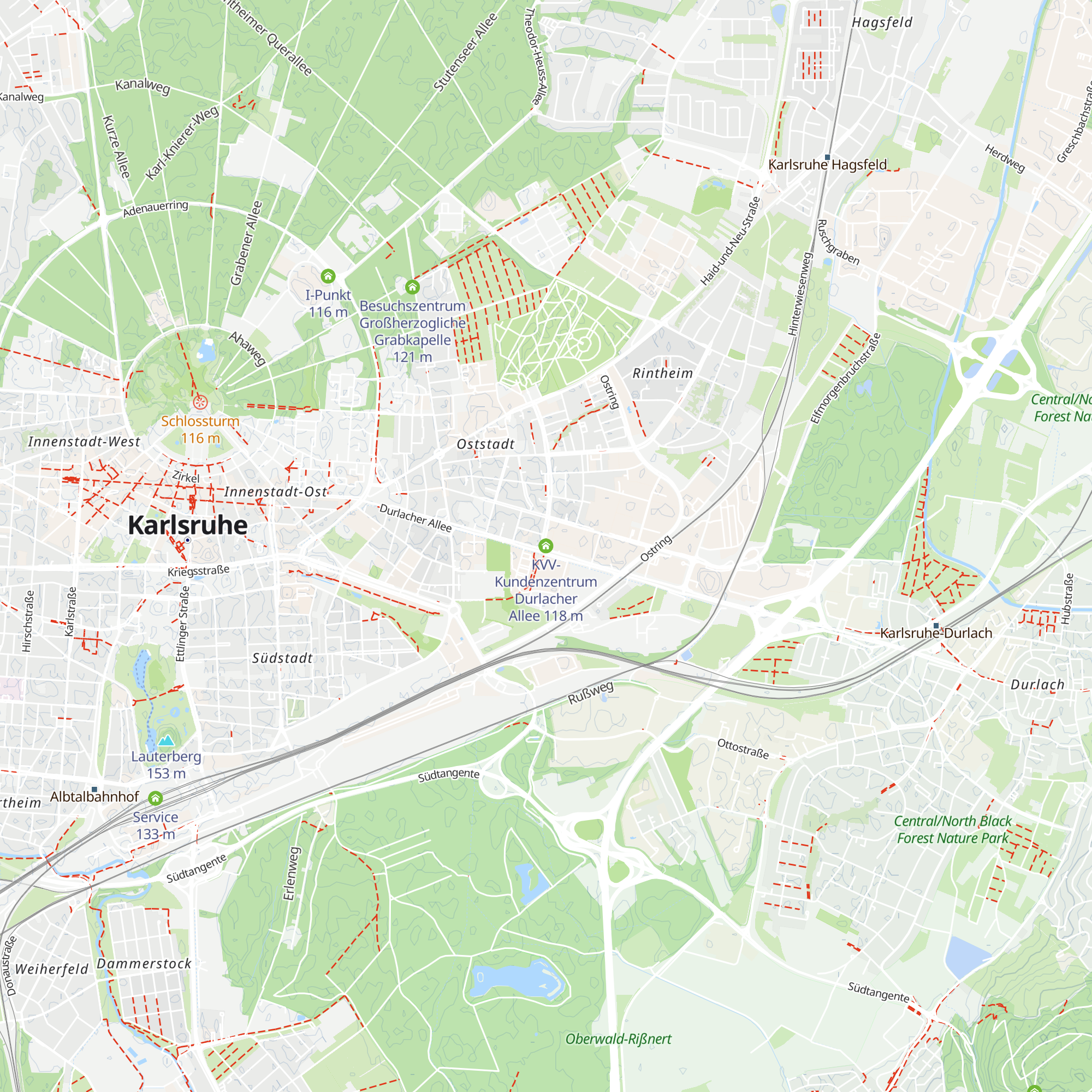 KVV-Kundenzentrum Durlacher Allee map