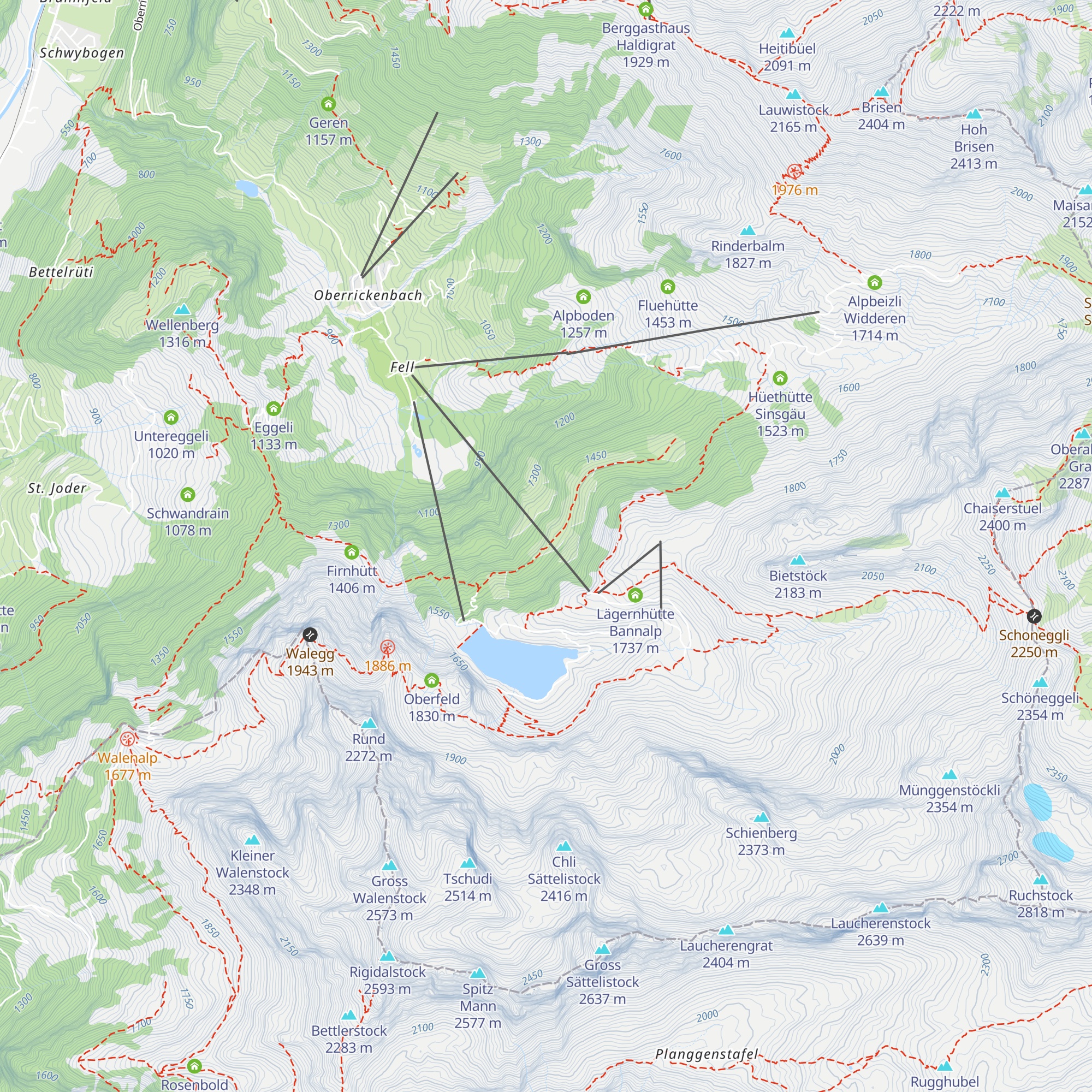 Alp Schindlenboden map