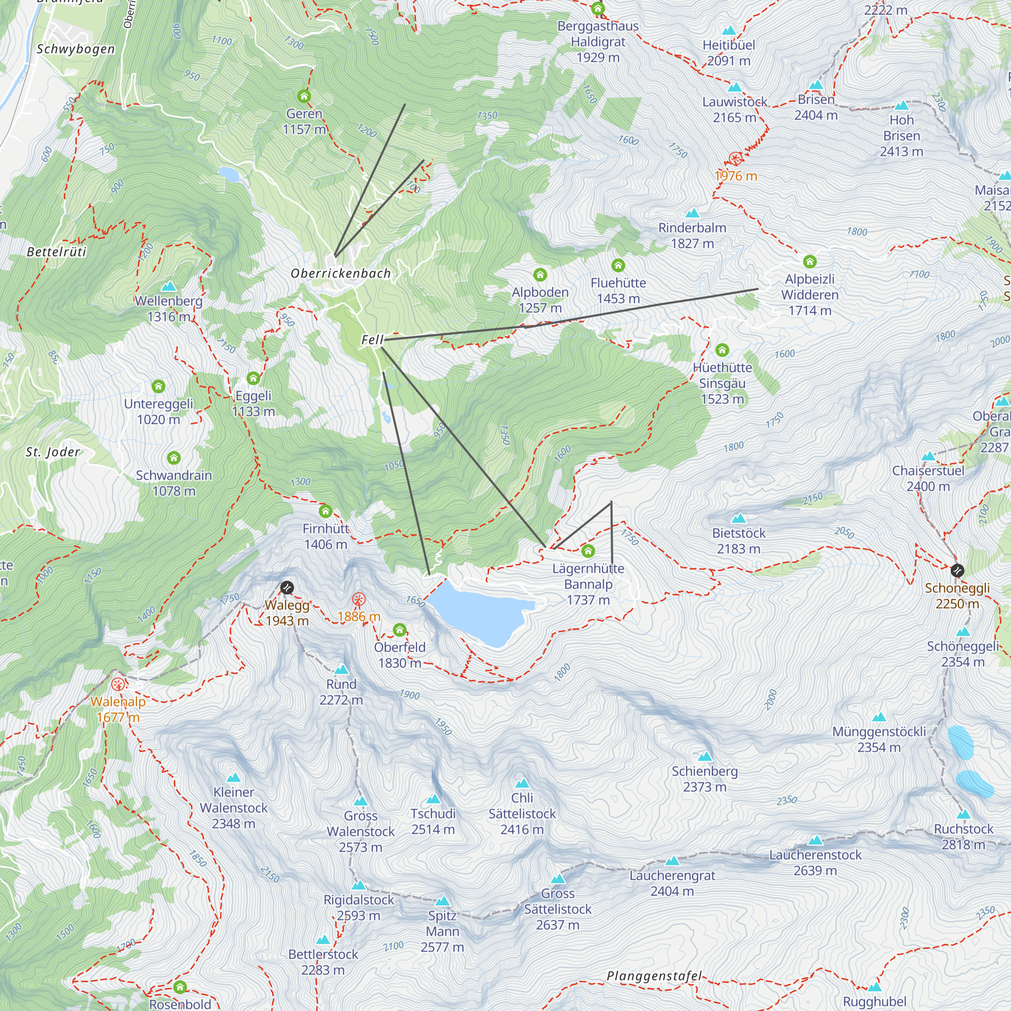 Alp Schindlenboden map