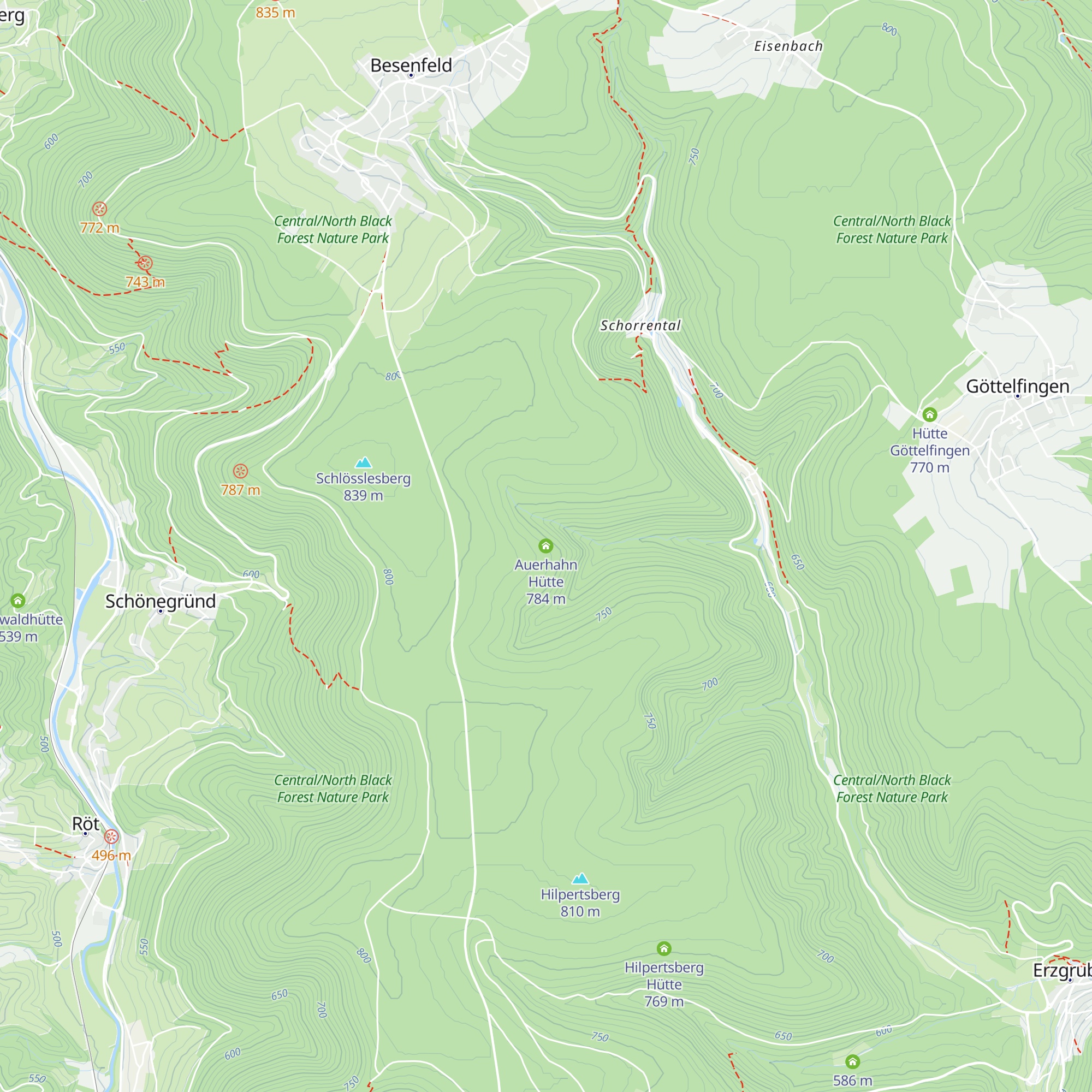 Auerhahn Hütte map