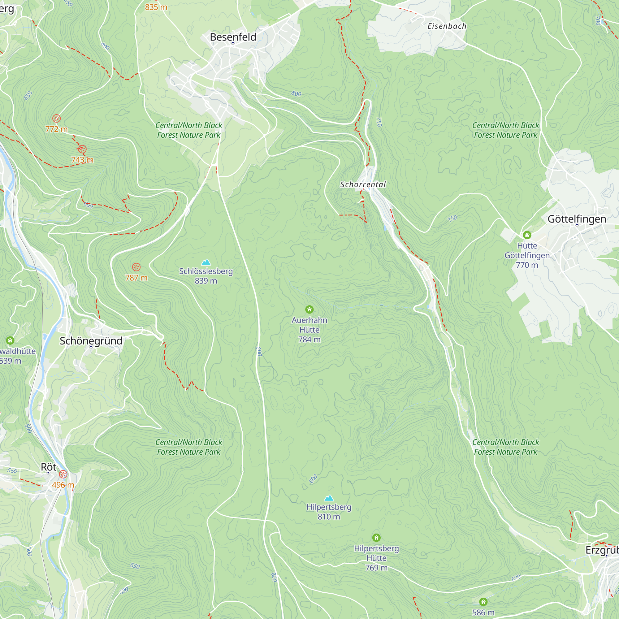 Auerhahn Hütte map
