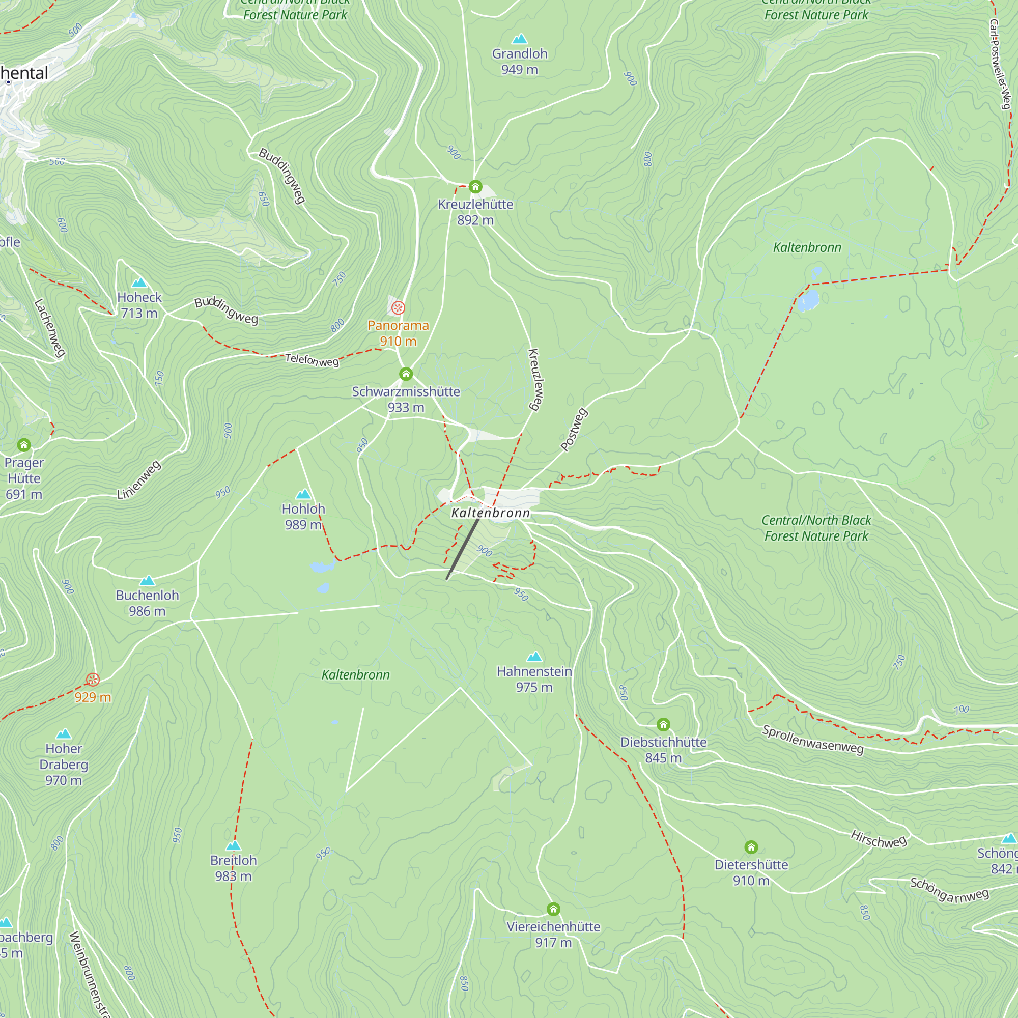 Infozentrum Kaltenbronn map