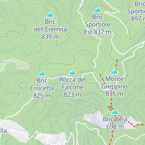 Map of Rocca del Falcone