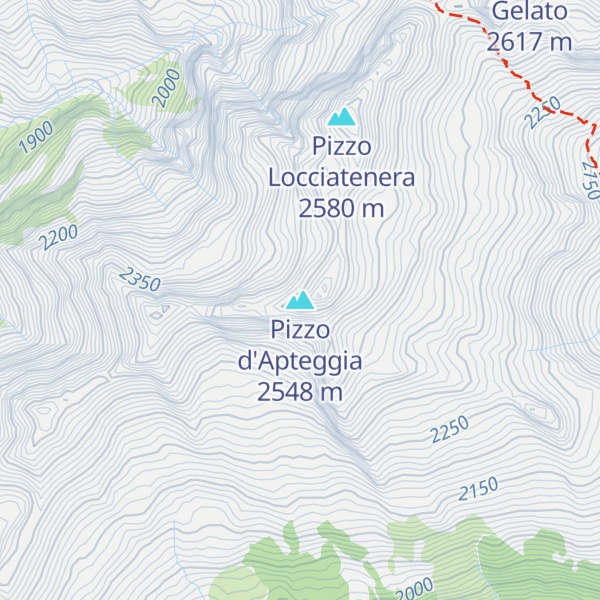 Map of Pizzo d'Apteggia