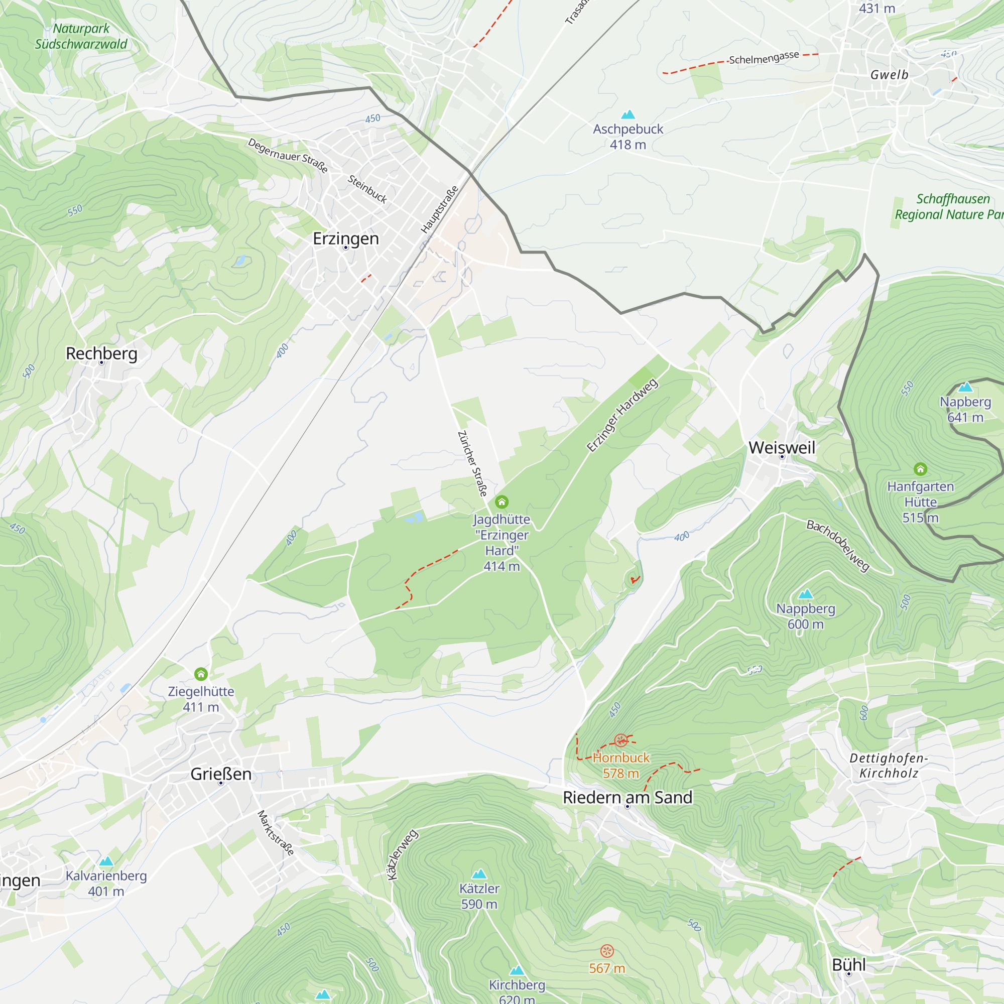 Jagdhütte "Erzinger Hard" map