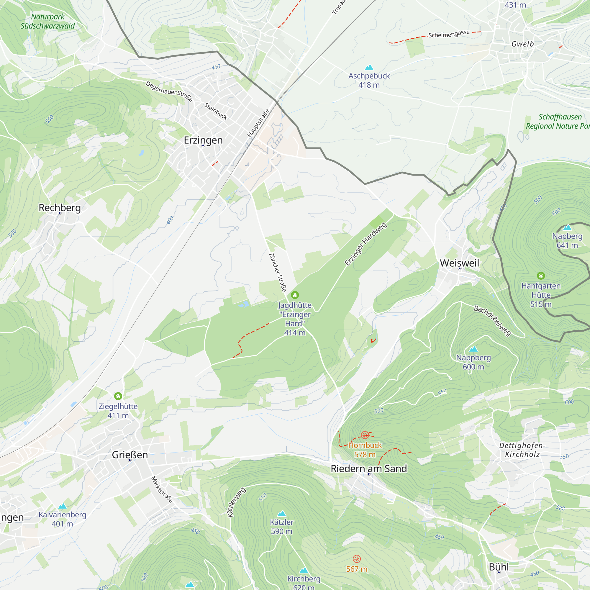 Jagdhütte "Erzinger Hard" map
